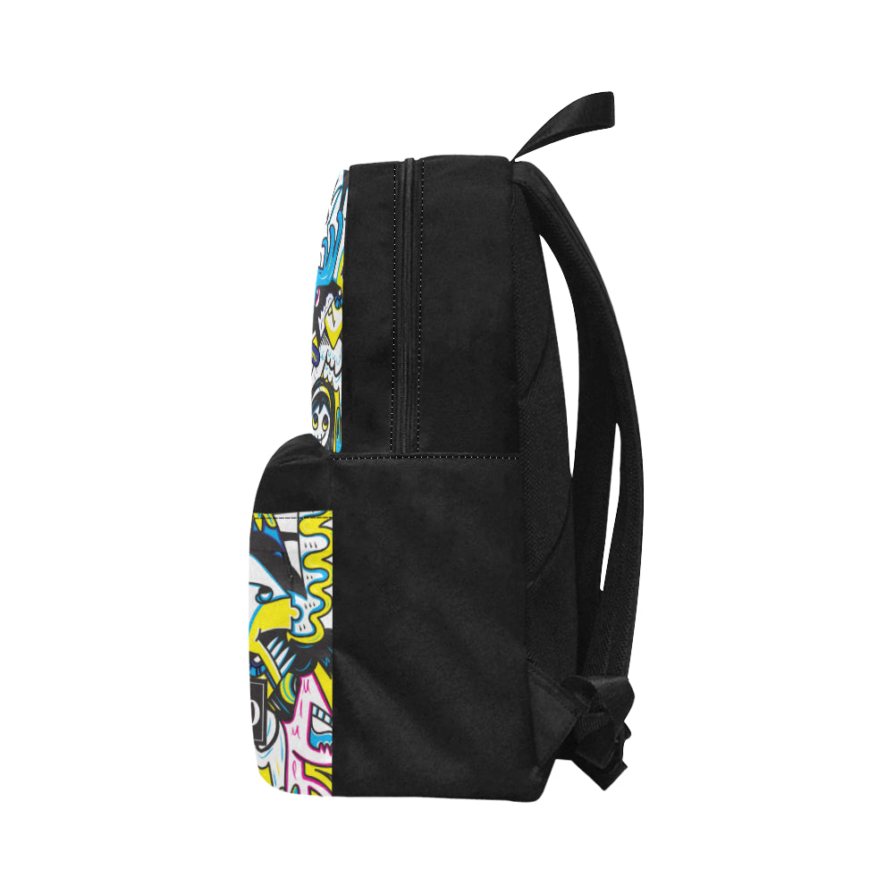 Zaino Unisex Doodle Bluastro – All Over Print in Nylon | Marie Luciano Design