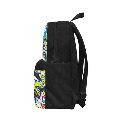 Zaino Unisex Doodle Bluastro – All Over Print in Nylon | Marie Luciano Design