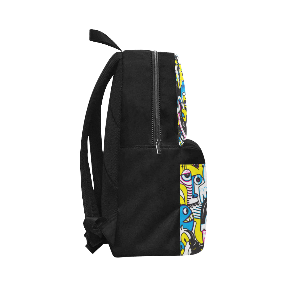 Zaino Unisex Doodle Bluastro – All Over Print in Nylon | Marie Luciano Design