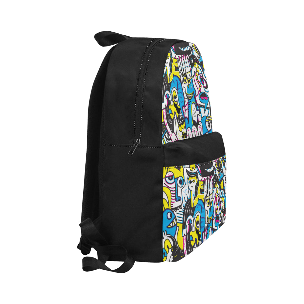 Zaino Unisex Doodle Bluastro – All Over Print in Nylon | Marie Luciano Design